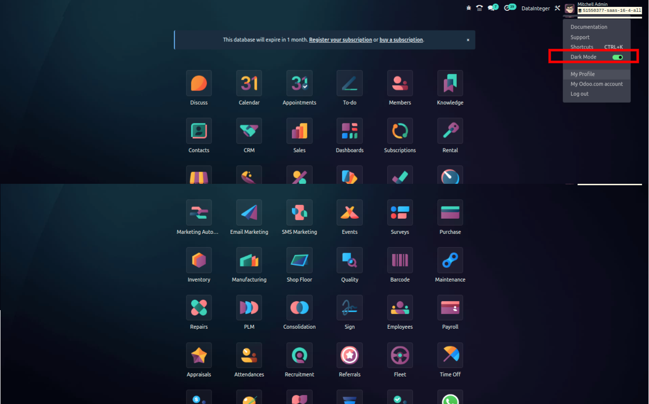 Odoo 17 Dark Mode Configuration Odoo 17 Dark Mode Configuration